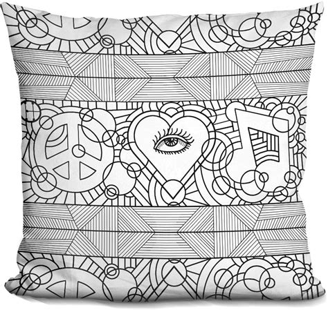 LiLiPi Peace Love Chanel Decorative Accent Throw Pillow